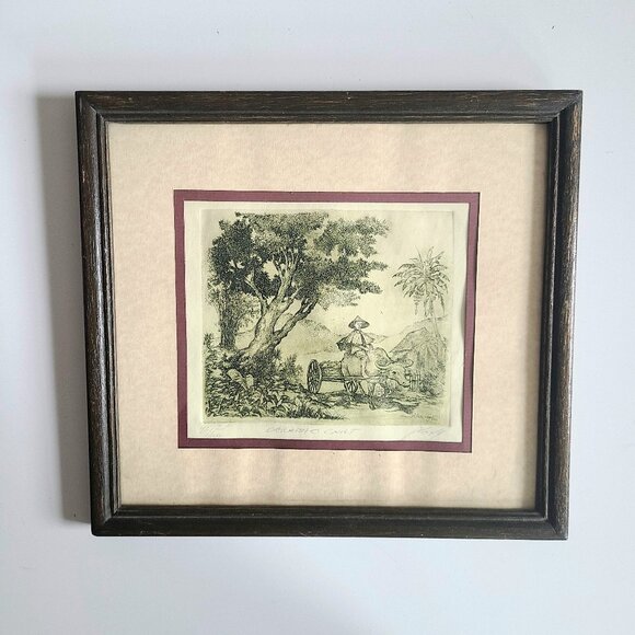 Vintage signed print by Alex Uy. - Picture 1 of 7